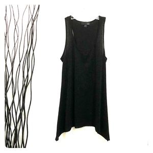 XXI Black & Silver Shark Bite Tunic Tank Size S